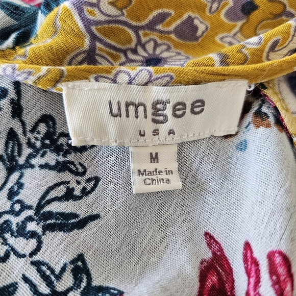 Anthropologie Umgee Floral Meadow Flower Patchwork Boho Kimono - Picture 8 of 12